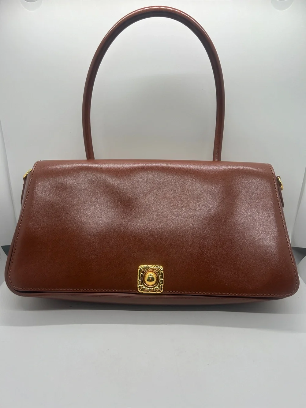 Charles & Keith NWT Luxurious Chocolate Brown Leather Shoulder Bag 🌸🌸